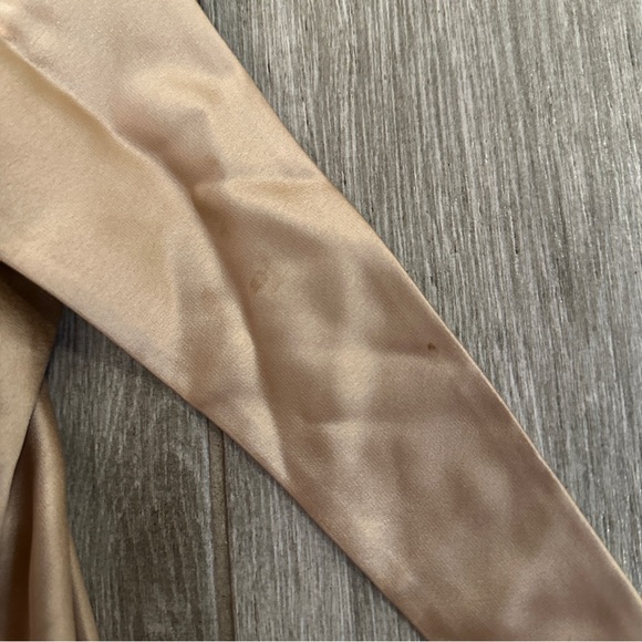 Retrofete Ester Satin Maxi Dress Halter Open Back Nude - Picture 4 of 4